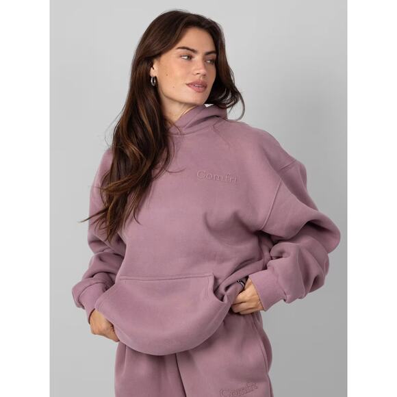Comfrt Tops - Comfrt Minimalist Hoodie Super Soft Oversized Pullover Orchid Purple Mauve 3XL